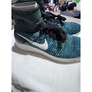Nike LunarEpic Flyknit Running Shoe Blue/Green NWOT Mens‎ Size 9